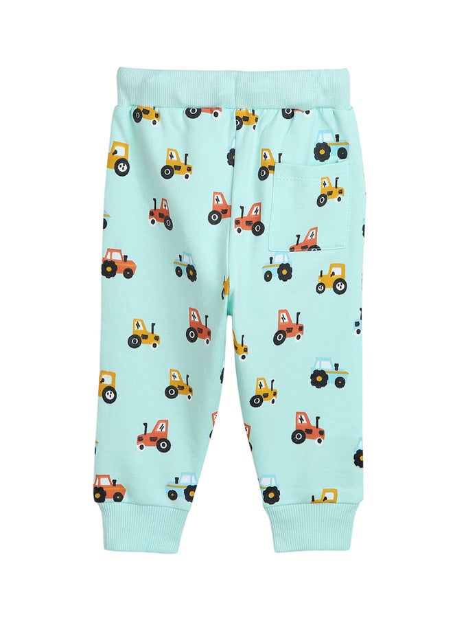 Bontots Infant Boys Organic Cotton Jogger with Little Tractor Print - Image 3